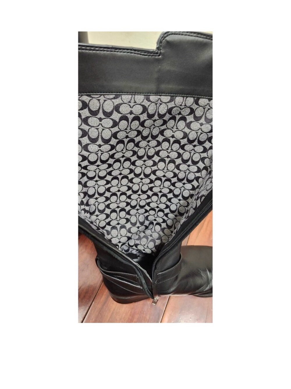 Coach Black Leather Over-the-Knee Riding Boots - Picture 11 of 16